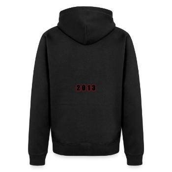 2013 Year Birthday - Unisex Premium Organic Zip Hoodie - black - Back - Nico (187cm)