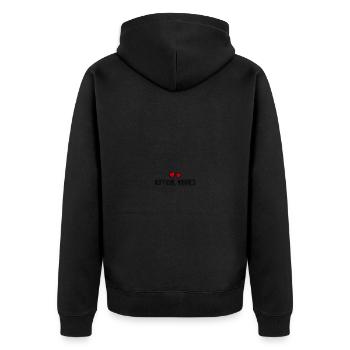 Coeur de mariage marié - Veste à capuche bio Premium Unisexe - noir - Dos - Nico (187cm)