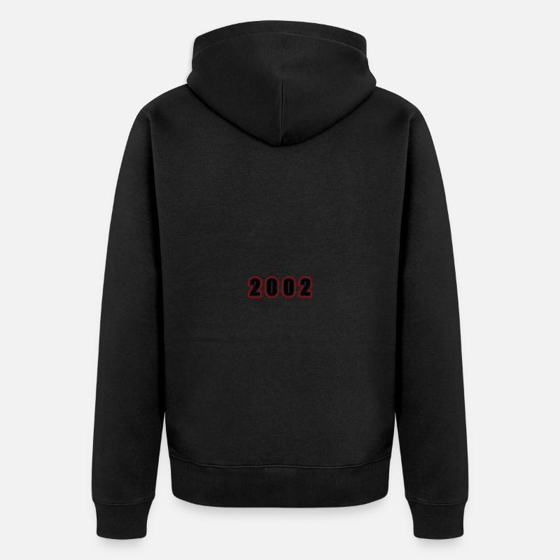 2002 Année Anniversaire - Veste à capuche bio Premium Unisexe - noir