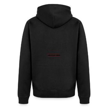 Malle 2024 - Unisex Premium Bio Zip Hoodie - Schwarz - Hinten - Nico (187cm)