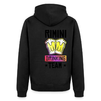 L’équipe de boissons de Rimini - Veste à capuche bio Premium Unisexe - noir - Dos - Nico (187cm)