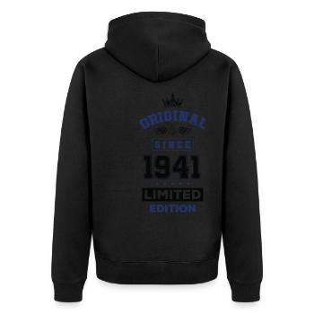 1941 limited edition birthday - Unisex Premium Organic Zip Hoodie - black - Back - Nico (187cm)