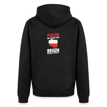 Polonais Pologne - Veste à capuche bio Premium Unisexe - noir - Dos - Nico (187cm)