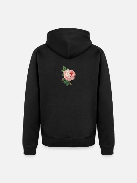 Pink Rose! Gift Idea - Unisex Premium Organic Zip Hoodie - black