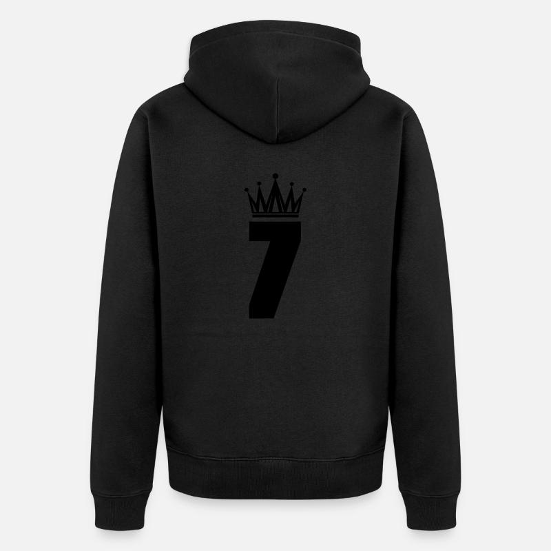 7 - Unisex Premium Bio Zip Hoodie - Schwarz