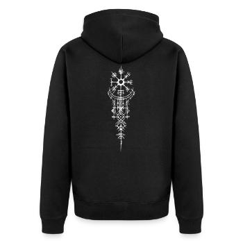 Viking Tattoo - Veste à capuche bio Premium Unisexe - noir - Dos - Nico (187cm)