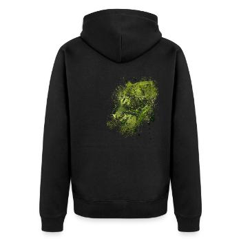panther,cheetah,leopard,red,colorful,graffiti,green - Unisex Premium Organic Zip Hoodie - black - Back - Nico (187cm)