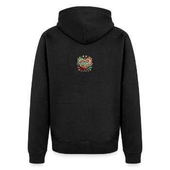 Coeur Portugais - Veste à capuche bio Premium Unisexe - noir - Dos - Nico (187cm)