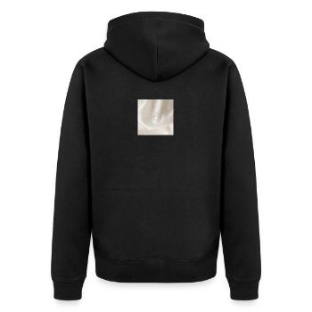Schwester - Unisex Premium Bio Zip Hoodie - Schwarz - Hinten - Nico (187cm)