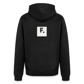 Namemsidee - Unisex Premium Bio Zip Hoodie - Schwarz - Hinten - Nico (187cm)