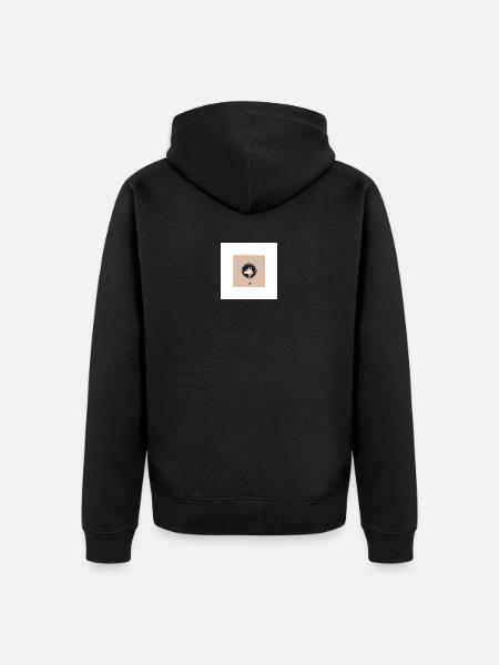 Natural - Unisex Premium Organic Zip Hoodie - black