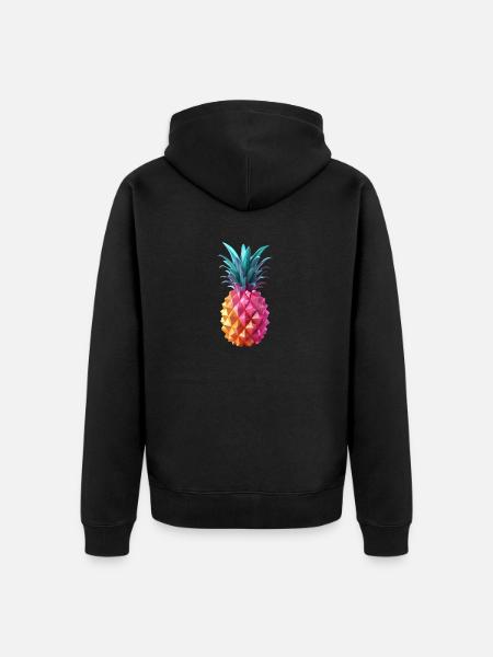 Ananas - Unisex Premium Bio Zip Hoodie - Schwarz