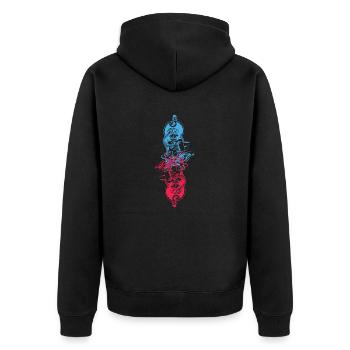 SKELETON PIRATE GIRL - Veste à capuche bio Premium Unisexe - noir - Dos - Nico (187cm)