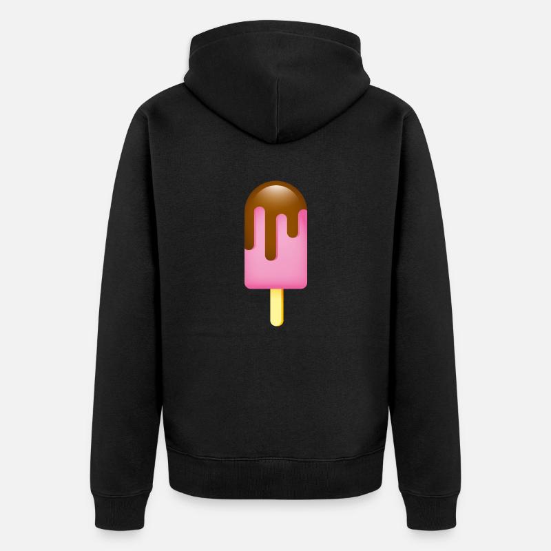 Smiley Ice Cream - Veste à capuche bio Premium Unisexe - noir
