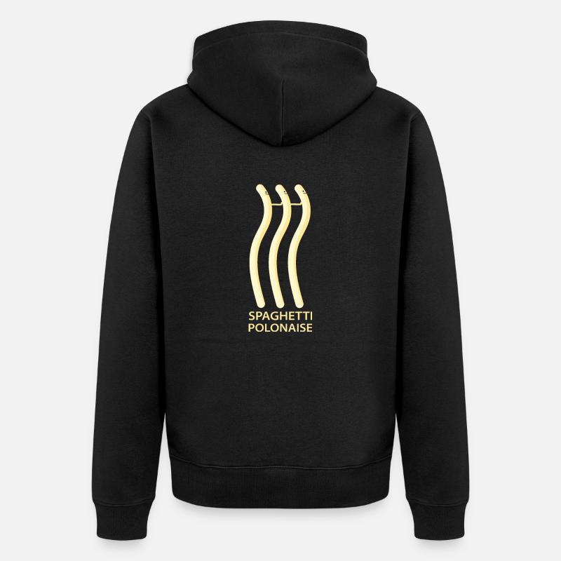 Spaghettis drĂ´les Bolognese - Polonaise - Veste Ă capuche bio Premium Unisexe - noir