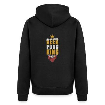 Beerpong King - équipe de boisson - Veste à capuche bio Premium Unisexe - noir - Dos - Nico (187cm)
