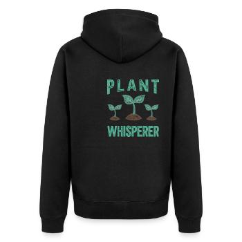 Chuchoteur de plantes - Veste à capuche bio Premium Unisexe - noir - Dos - Nico (187cm)