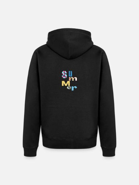 Summer / Sommer - Unisex Premium Bio Zip Hoodie - Schwarz