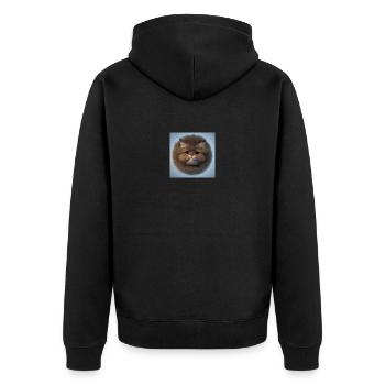 Chat moelleux - Veste à capuche bio Premium Unisexe - noir - Dos - Nico (187cm)