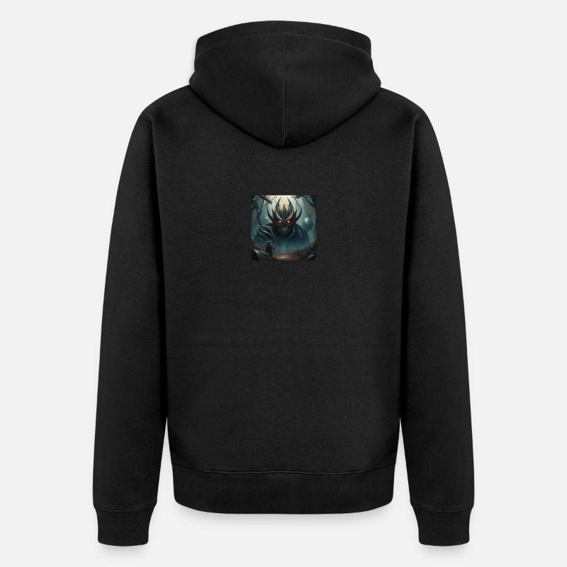 Démon de la forêt - Veste à capuche bio Premium Unisexe - noir
