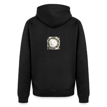 Style scandinave : design festif - Veste à capuche bio Premium Unisexe - noir - Dos - Nico (187cm)