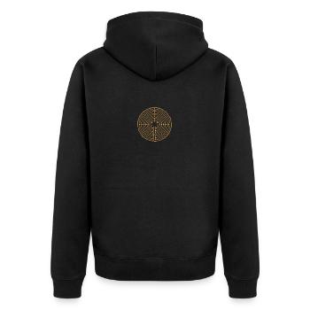 Labyrinthe de Chartres gold - Veste à capuche bio Premium Unisexe - noir - Dos - Nico (187cm)