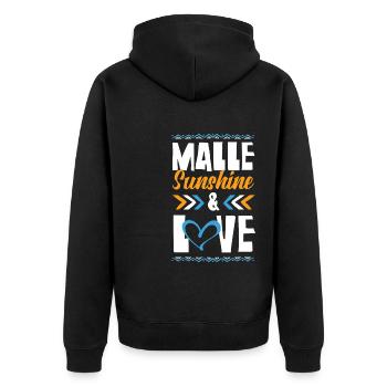 Malle Love - Veste à capuche bio Premium Unisexe - noir - Dos - Nico (187cm)