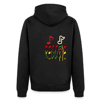 Reggae Music Rasta Cadeau Jamaïque Idée Cadeau - Veste à capuche bio Premium Unisexe - noir - Dos - Nico (187cm)