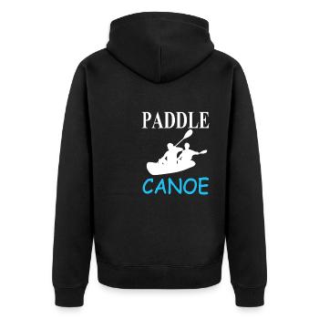Canoë Kayak Aviron Bateau Voilier Idée Cadeau - Veste à capuche bio Premium Unisexe - noir - Dos - Nico (187cm)