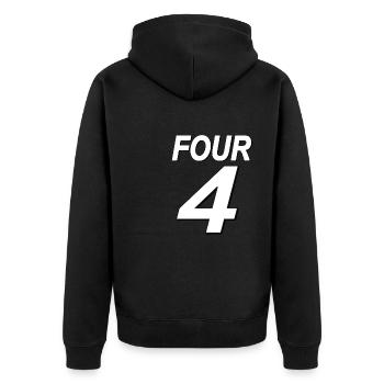 Number 4 I am 4 years old 4th birthday gift - Unisex Premium Organic Zip Hoodie - black - Back - Nico (187cm)