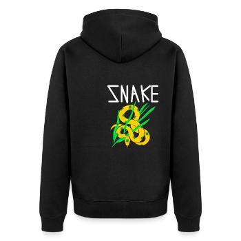 Serpent Cobra Boa Arizona serpent venimeux venimeux venimeux - Veste à capuche bio Premium Unisexe - noir - Dos - Nico (187cm)