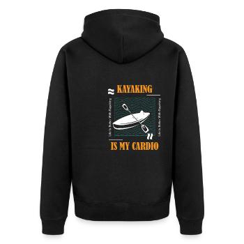 Faire du kayak en tant que Cardio Canoe Whitewater - Veste à capuche bio Premium Unisexe - noir - Dos - Nico (187cm)