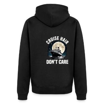 Cruise Hair Care Cruise Ship Vacation Group - Unisex Premium Organic Zip Hoodie - black - Back - Nico (187cm)