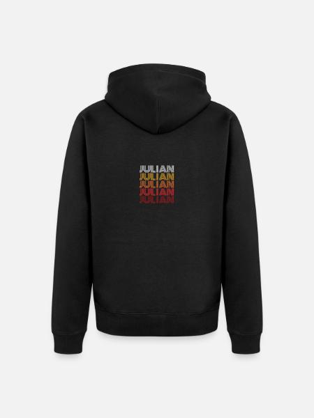 Julian - Unisex Premium Organic Zip Hoodie - black