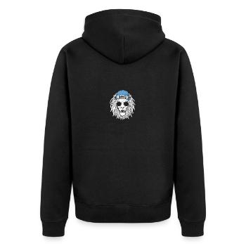 Leo David - Unisex Premium Organic Zip Hoodie - black - Back - Nico (187cm)
