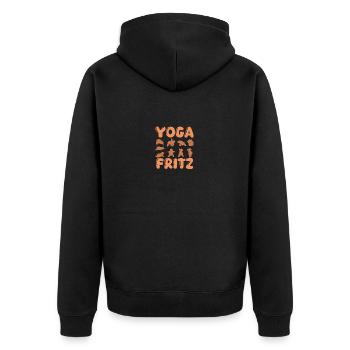 Yoga pour chat Fritz - Veste à capuche bio Premium Unisexe - noir - Dos - Nico (187cm)