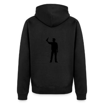 Silhouette de boisson - Veste à capuche bio Premium Unisexe - noir - Dos - Nico (187cm)