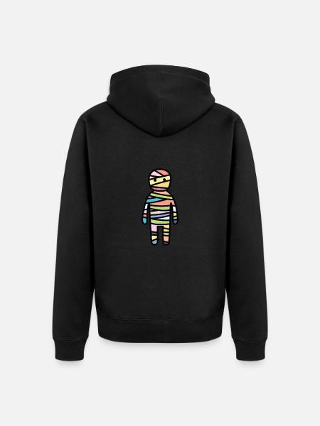 Mumie Halloween Comic - Unisex Premium Bio Zip Hoodie - Schwarz