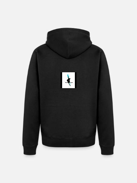 Vintersport - Premium økologisk unisex-hættejakke - sort