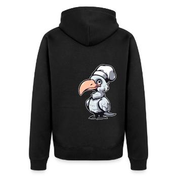 Bec-en-sabot Koch - Veste à capuche bio Premium Unisexe - noir - Dos - Nico (187cm)