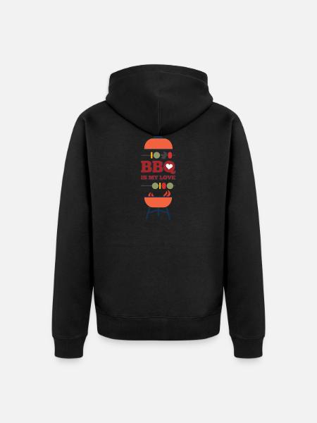barbecue - Unisex Premium Organic Zip Hoodie - black
