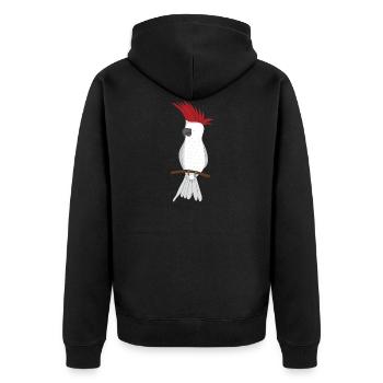 Cacatoès blanc - Veste à capuche bio Premium Unisexe - noir - Dos - Nico (187cm)