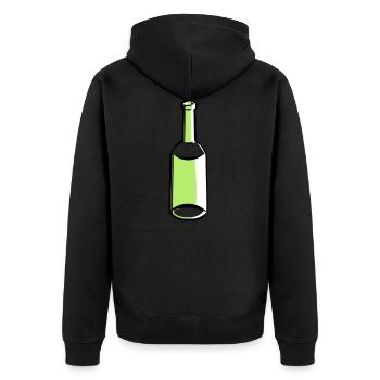 Bottle empty - Unisex Premium Organic Zip Hoodie - black - Back - Nico (187cm)