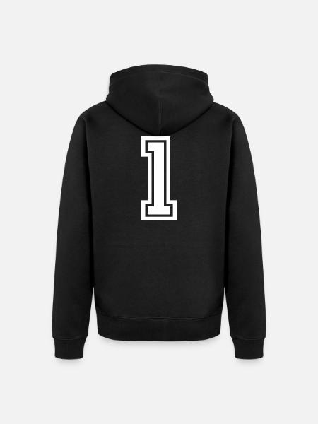 Numéro Un - Veste à capuche bio Premium Unisexe - noir