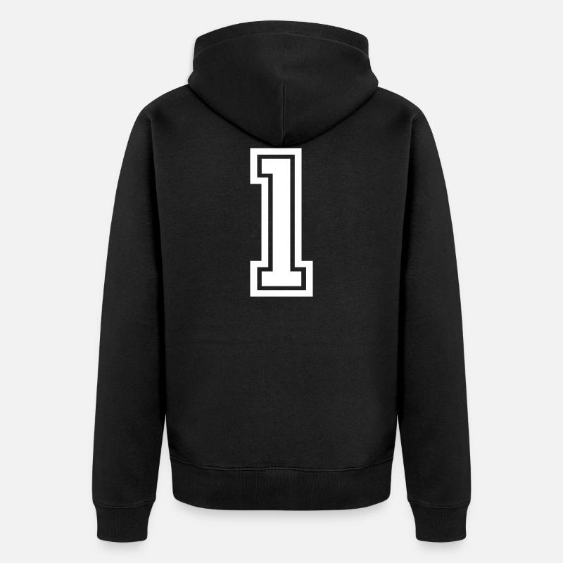 Numéro Un - Veste à capuche bio Premium Unisexe - noir