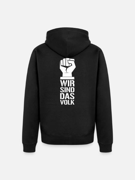 WIR SIND DAS VOLK - Unisex Premium Bio Zip Hoodie - Schwarz