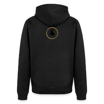 Tango - Unisex Premium Bio Zip Hoodie - Schwarz - Hinten - Nico (187cm)