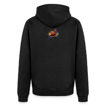 Gleitschirmfliegen - Unisex Premium Bio Zip Hoodie - Schwarz - Hinten - Nico (187cm)