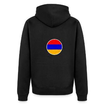 Arménie Arménie Drapeau arménien Fier Arménien - Veste à capuche bio Premium Unisexe - noir - Dos - Nico (187cm)