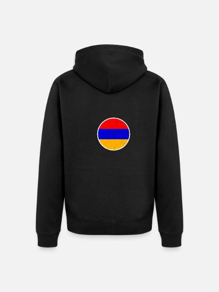 Armenien Armenien Armensk flag Stolt armensk - Premium økologisk unisex-hættejakke - sort